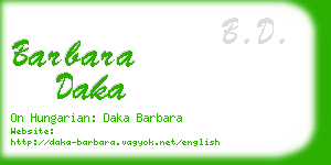 barbara daka business card